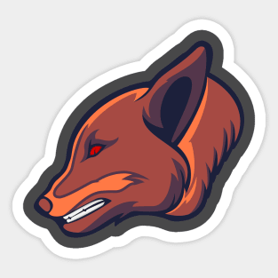 Graceful Fox Head Design Sticker